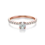 Pierścionek z różowego złota z diamentami AJPZ_112